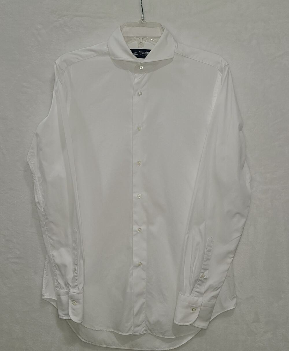 Kamakura Maker's Shirt 225 Liberty White Dress Shirt 15 1/2 34 Japan 100% Cotton